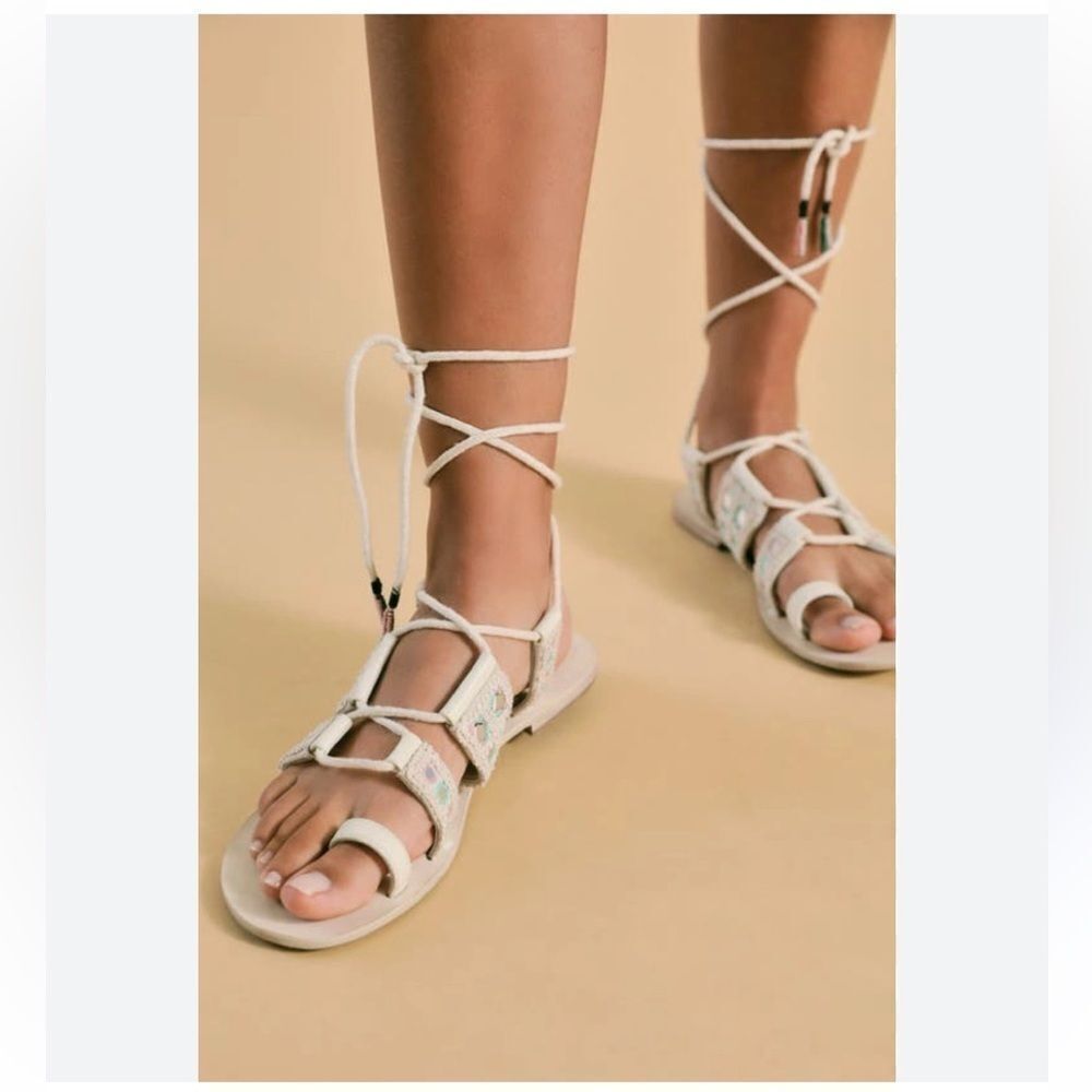Free People Mantra Sandal mirrored sequin details, Size 38